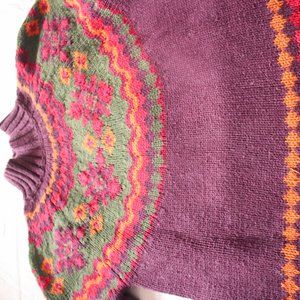 B M Moss rasberry sweater